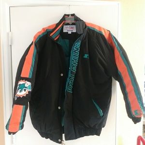 Miami dolphins coat mens large